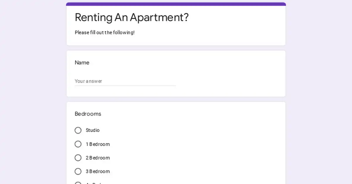 Renting An Apartment?
