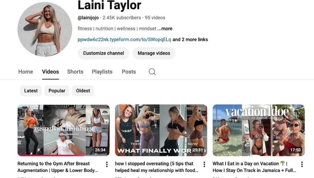 My YouTube channel