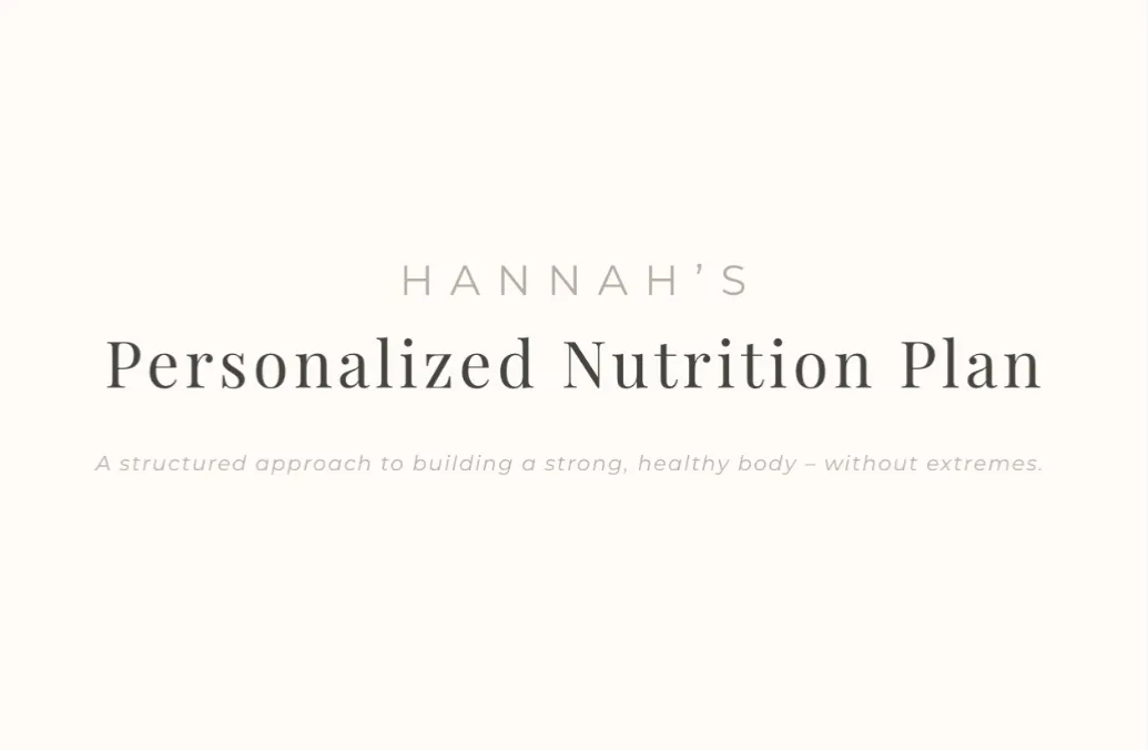 1-Time Personalized Macro Plan
