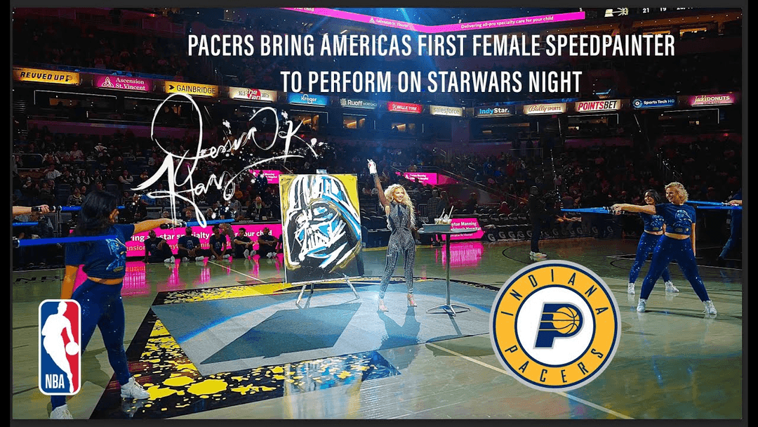 Pacers Starwars Night:1st Female Speedpainter