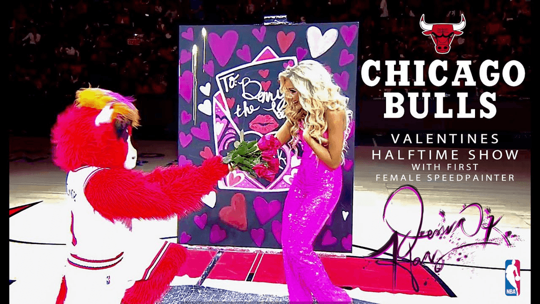 Chicago Bulls V-Day Halftime by Jessica Haas