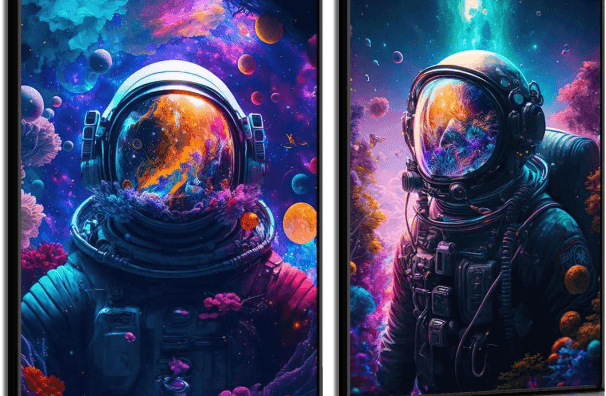 Abstract Astronaut Wall Art