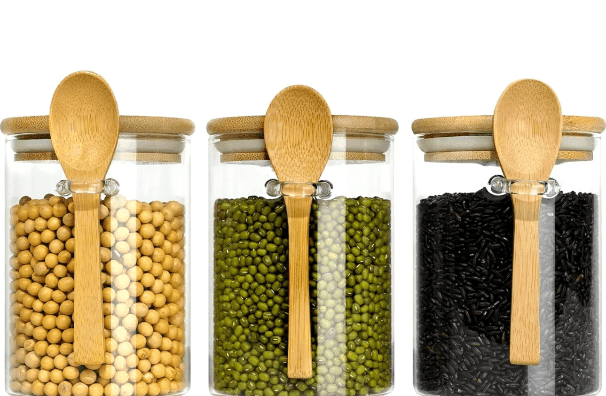 3-Pack Glass Jars