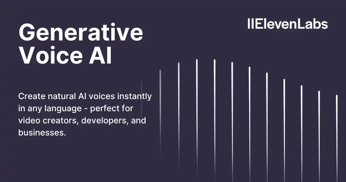 Ai voice generated text>speech - Elevenlabs