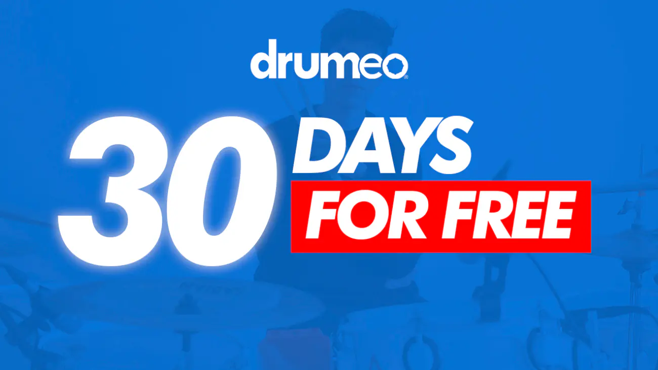 🗒🥁  Drumeo FREE for 30 DAYS