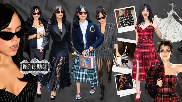 Jenna Ortega's Beetlejuice press tour fashion analysis 