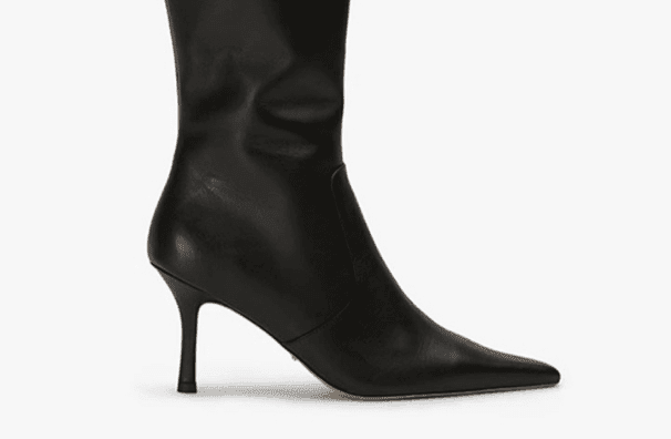 Shaq Black Como Calf Boots | Heels | Tony Bianco