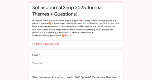 Vote which themes you want for 2025 spreads!