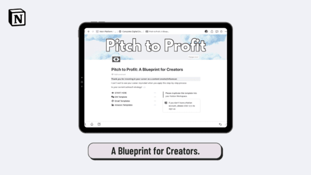Pitch to Profit: A Blueprint for Creators