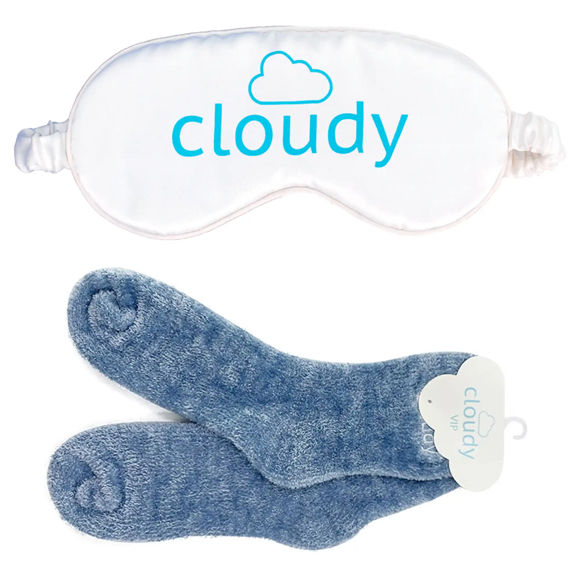  World's Coziest Fuzzy VIP Socks & Silky Sleep Mask Duo
