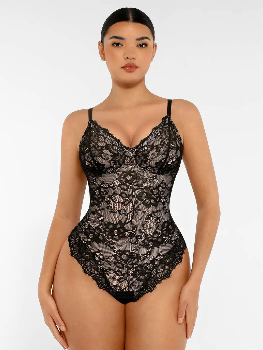 Lace V Neck Bodysuit