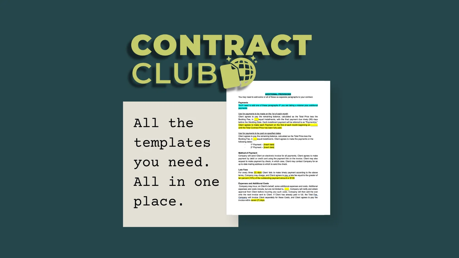 📜 Easy contract templates w/o lawyer fees