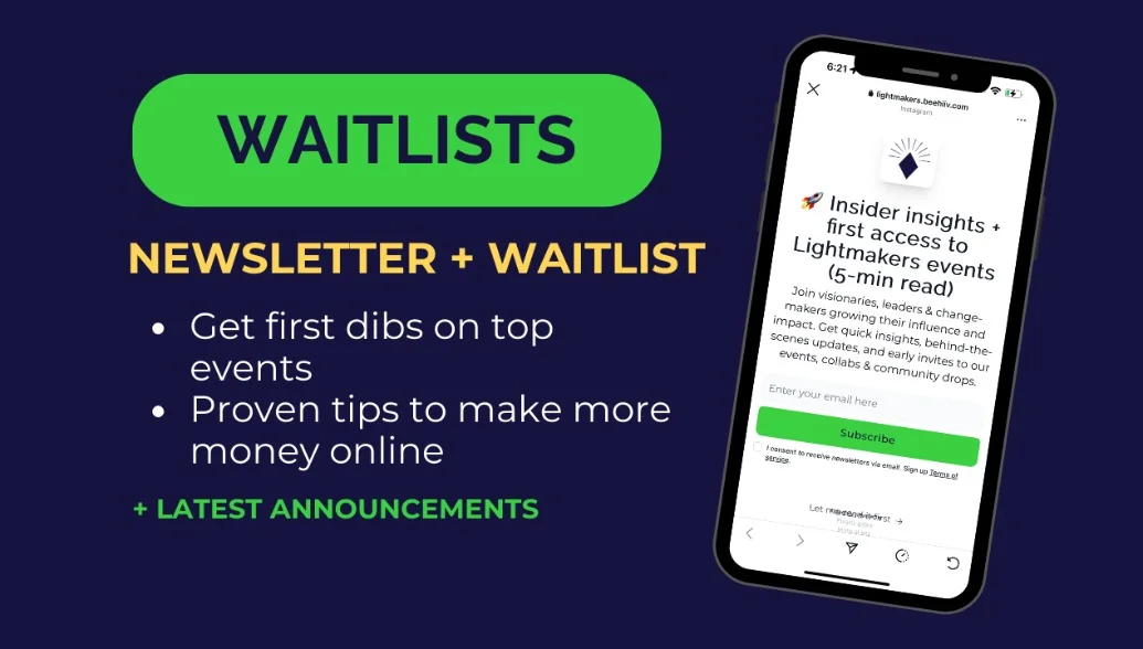 Free Newsletter + Waitlists