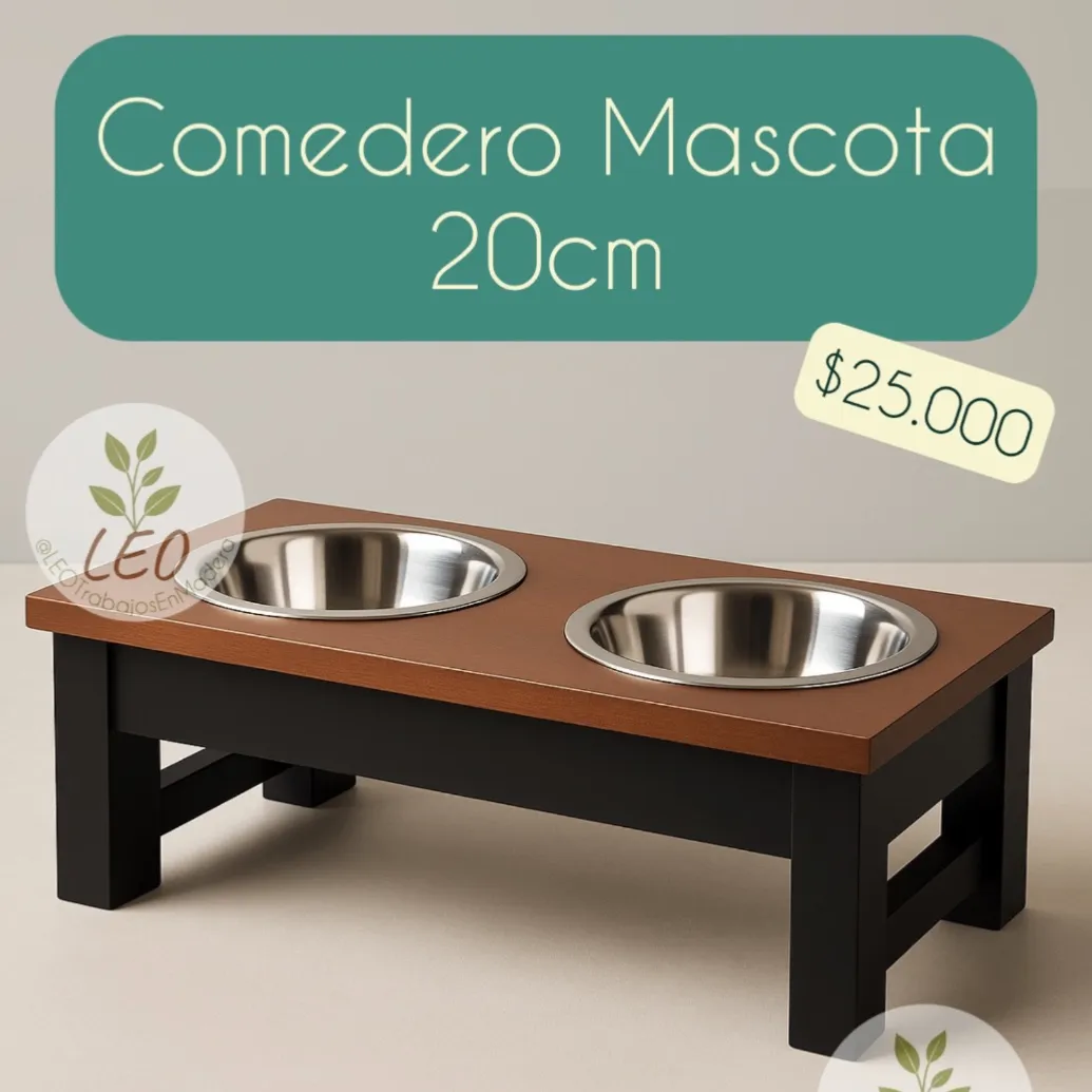 Comedero para Mascota – 20 cm de altura 🐾
