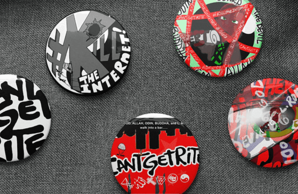 CantGetRite - Set of pin buttons 2.25”