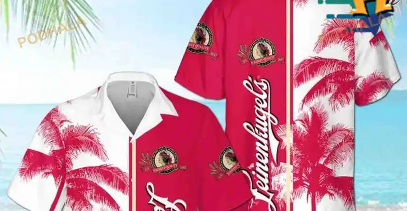 Leinenkugels Beer Palm Tree Hawaiian Shirt