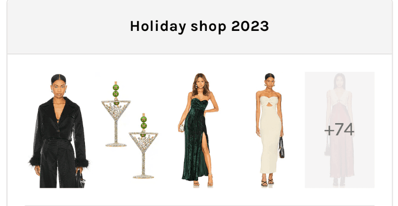 Revolve Holiday shop
