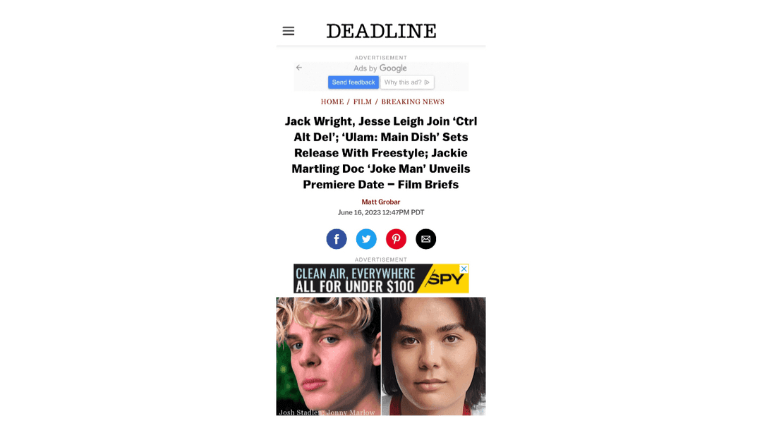 PRESS: Jack Wright stars in ‘Ctrl Alt Del’