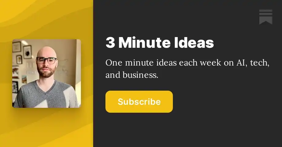 3 Minute Ideas | Weekly Newsletter