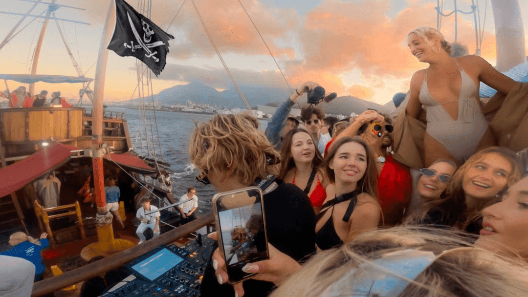 sunset house mix on a pirate ship
