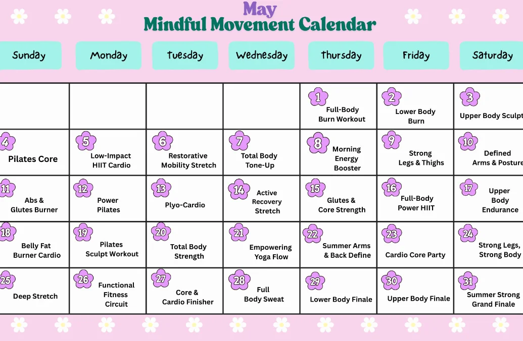 Free May Workout Calendar! <3