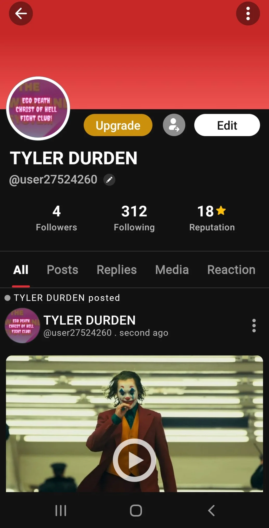 BE LOUDER! TYLER DURDEN 