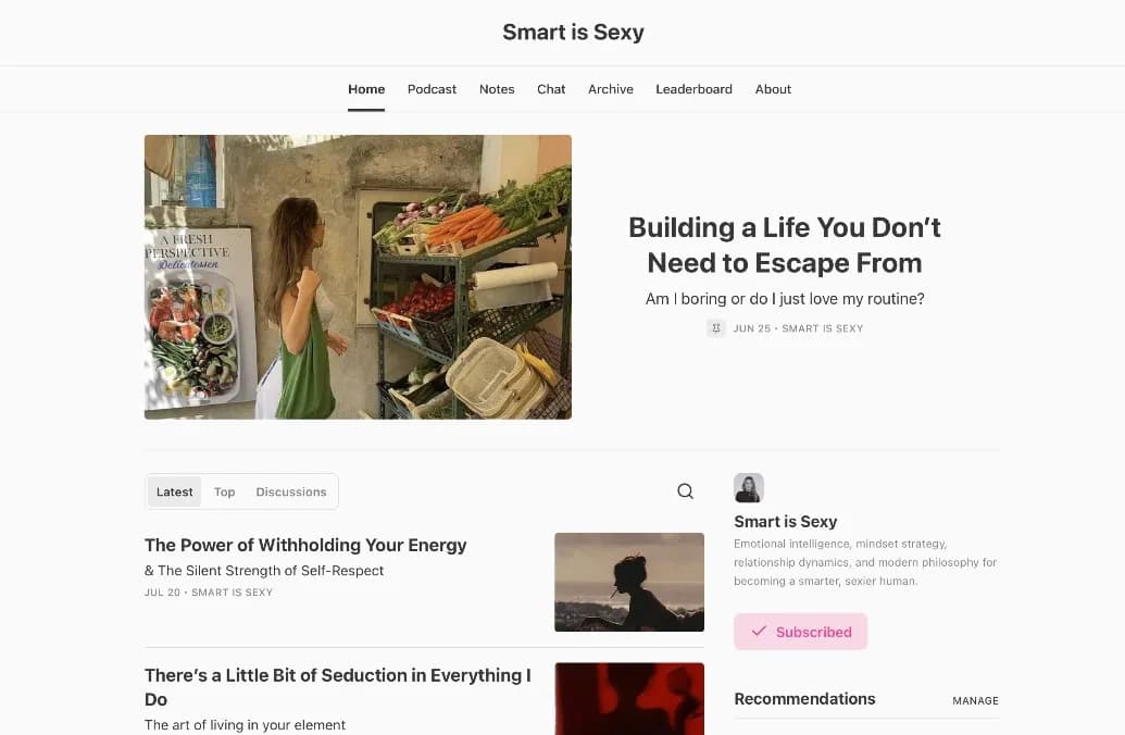 Substack: Smart is Sexy 💌