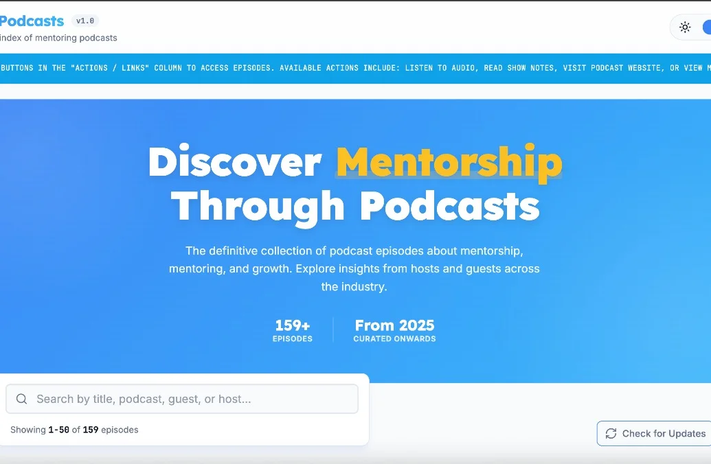 Mentor Podcast App