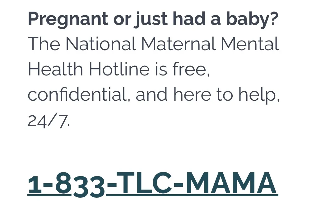 The National Maternal Mental Health Hotline