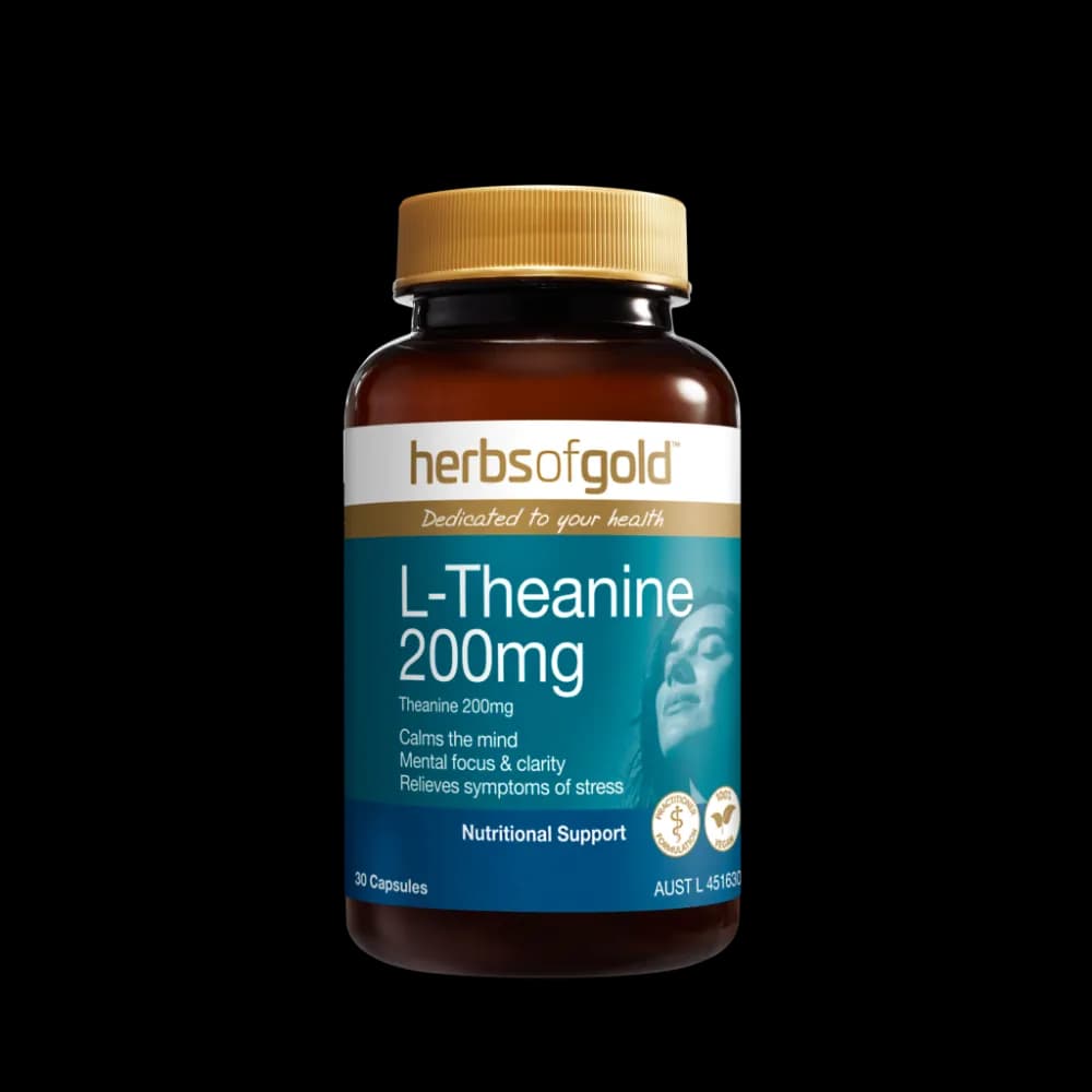 Herbs of Gold L-Theanine 200mg - Stress Relief & Focus