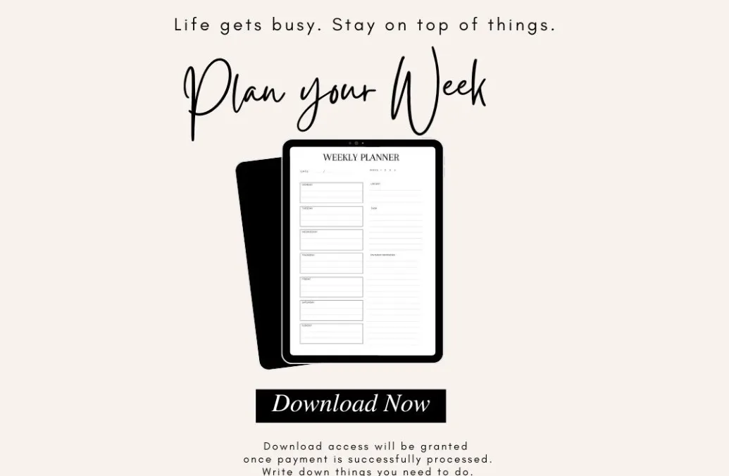 Weekly Planner 1 Page 