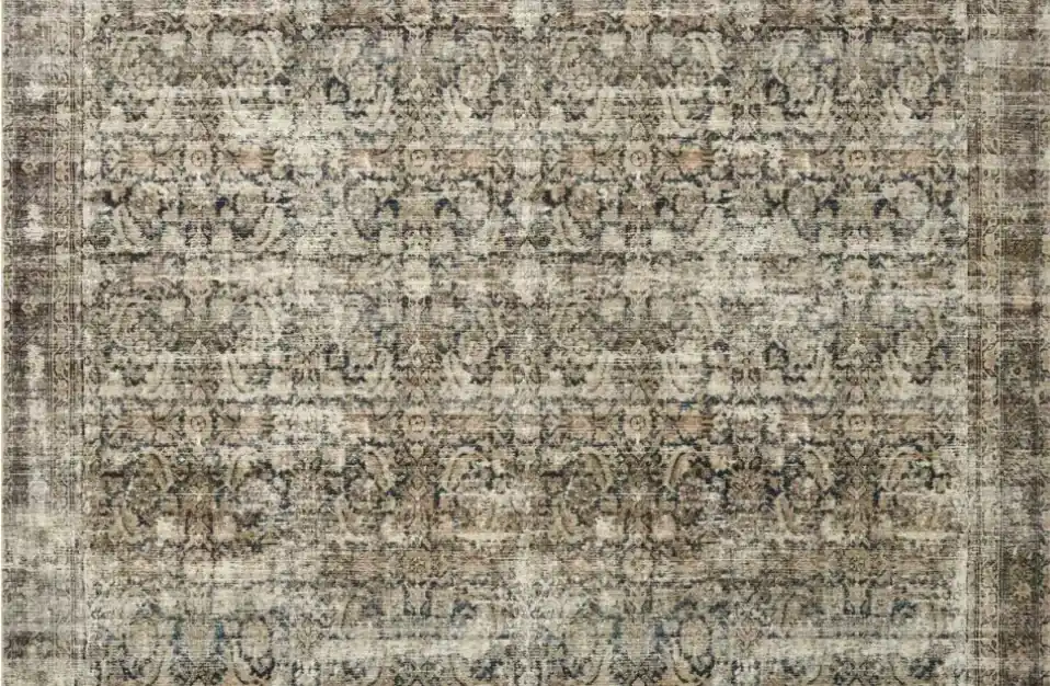 navy/sand rug