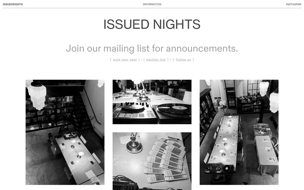 Issued Nights: A Listening Gathering