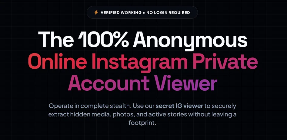 IG Private Viewer | #1 Anonymous Instagram Private Account Viewer