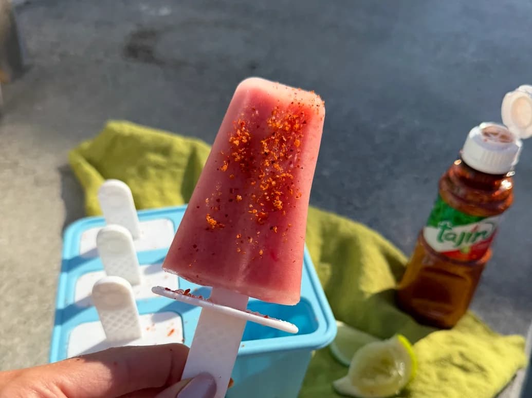 NEW!! Watermelon Coconut Lime Popsicles with Tajín