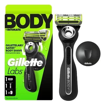 Gillette Labs Body + Intimate Men's Razor with Magnetic Hanger