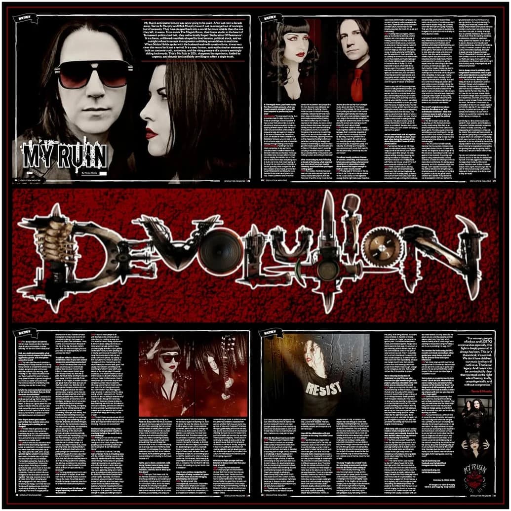 Thank you to our dear friend & HBIC @nickiedevolutionmag for taking the time to speak with us about our new album #DeclarationOfResistance and the current political climate in America at the moment wi