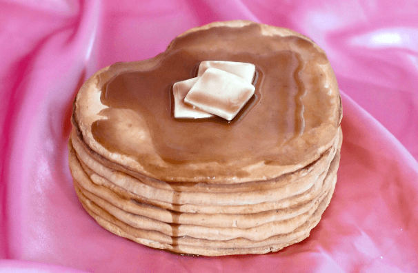 Fake Stack Of Heart Pancakes With Butter & Syrup Jewelry Box