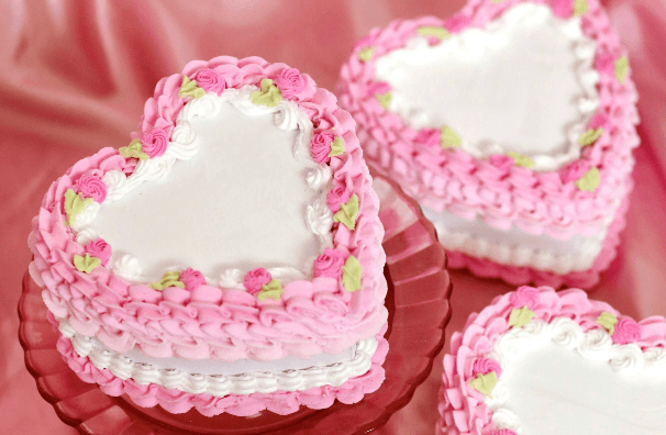 Vintage Heart Cake Box