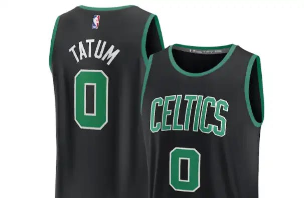 Men's Fanatics Branded Jayson Tatum Black Boston Celtics Fast Break Replica Player Jersey - Statement Edition