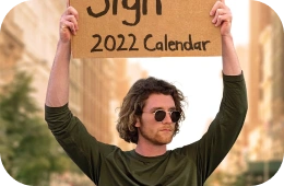 dude with sign