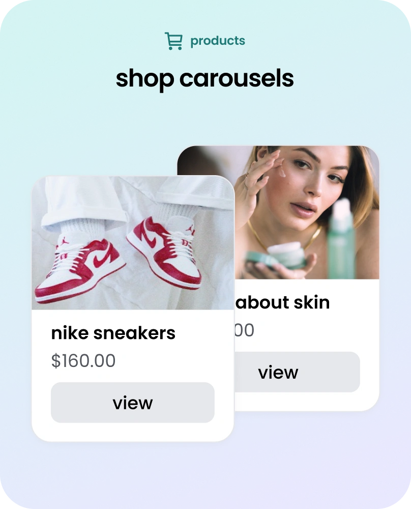 Shop carousel preview